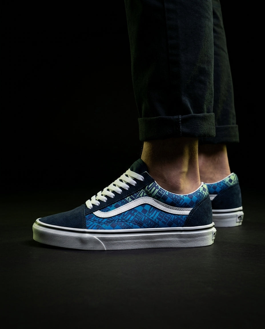 VNS Canvas Printed Vulcanised Skate Low