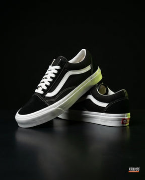 VNS Canvas Suede Vulcanised Skate Low Black White