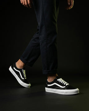 VNS Canvas Suede Vulcanised Skate Low Black White