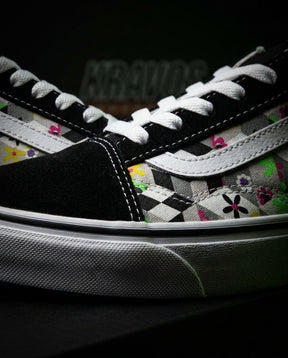 VNS Canvas Suede Vulcanised Skate Low Black White Multicolor