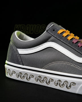 VNS Canvas Suede Vulcanised Skate Low Grey White Multi