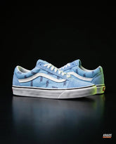 VNS Canvas Suede Vulcanised Skate Low Light Blue White