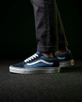 VNS Canvas Suede Vulcanised Skate Low Navy Blue White