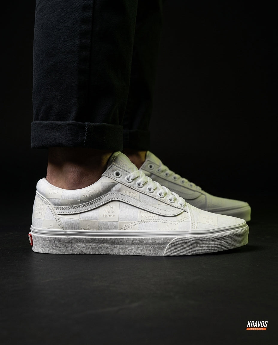 VNS Canvas Suede Vulcanised Skate Low Triple White