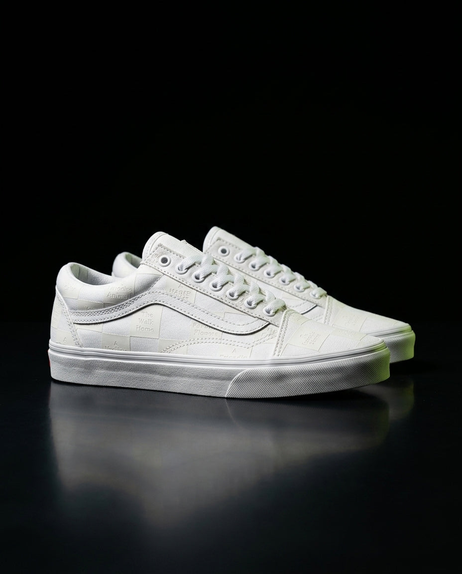 VNS Canvas Suede Vulcanised Skate Low Triple White