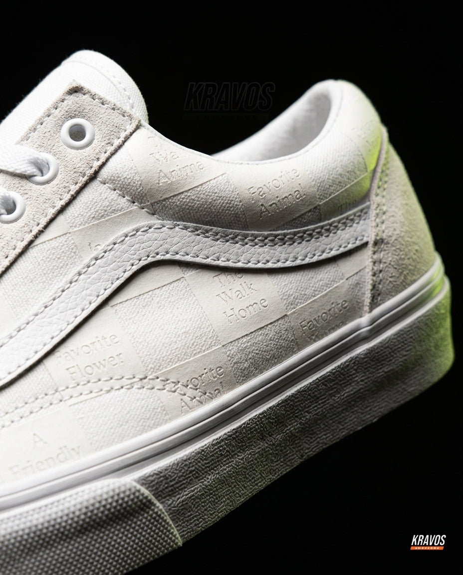 VNS Canvas Suede Vulcanised Skate Low Triple White