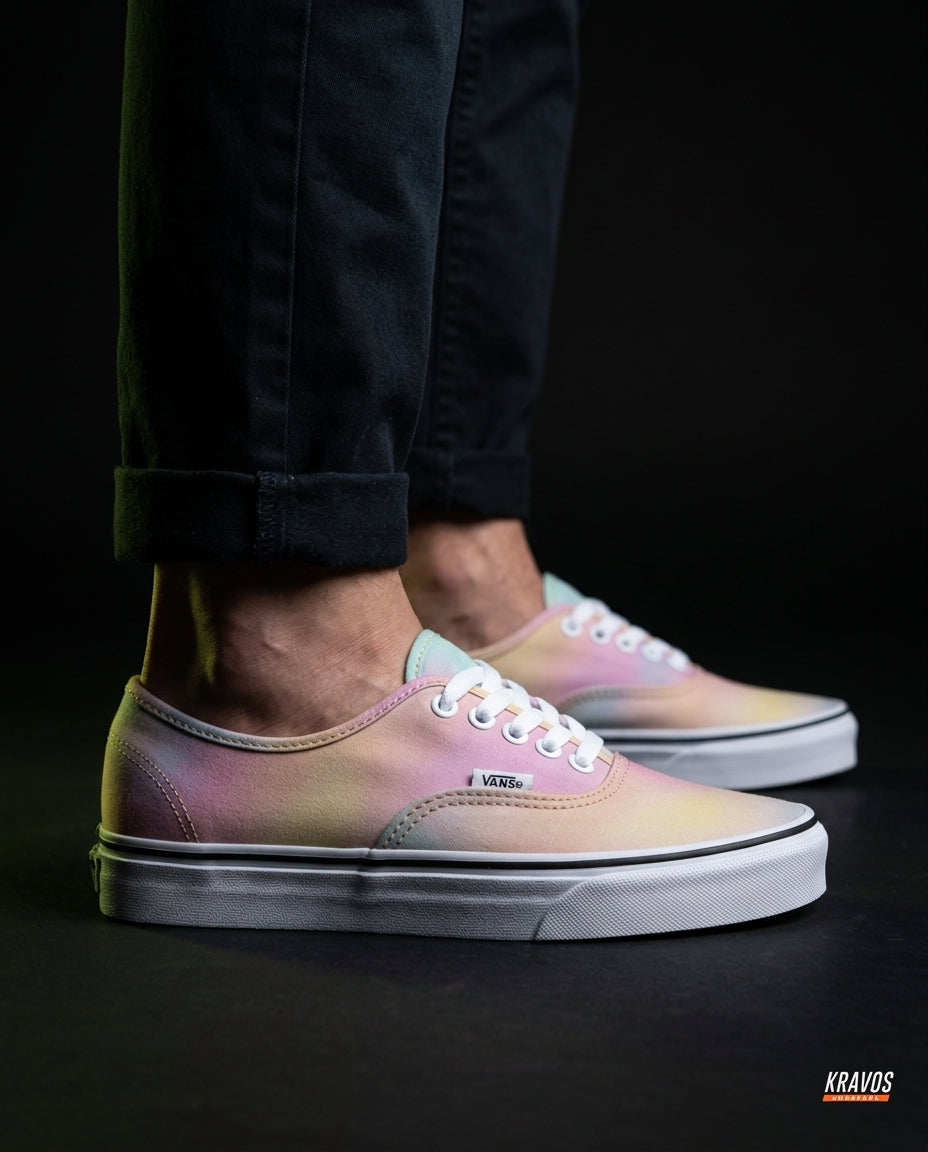 VNS Canvas Vulcanised Skate Low Pastel Multi