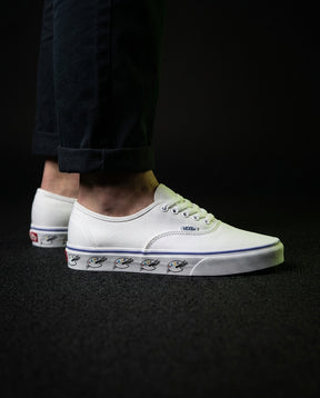 VNS Canvas Vulcanised Skate Low White Blue