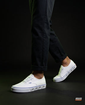VNS Canvas Vulcanised Skate Low White Blue