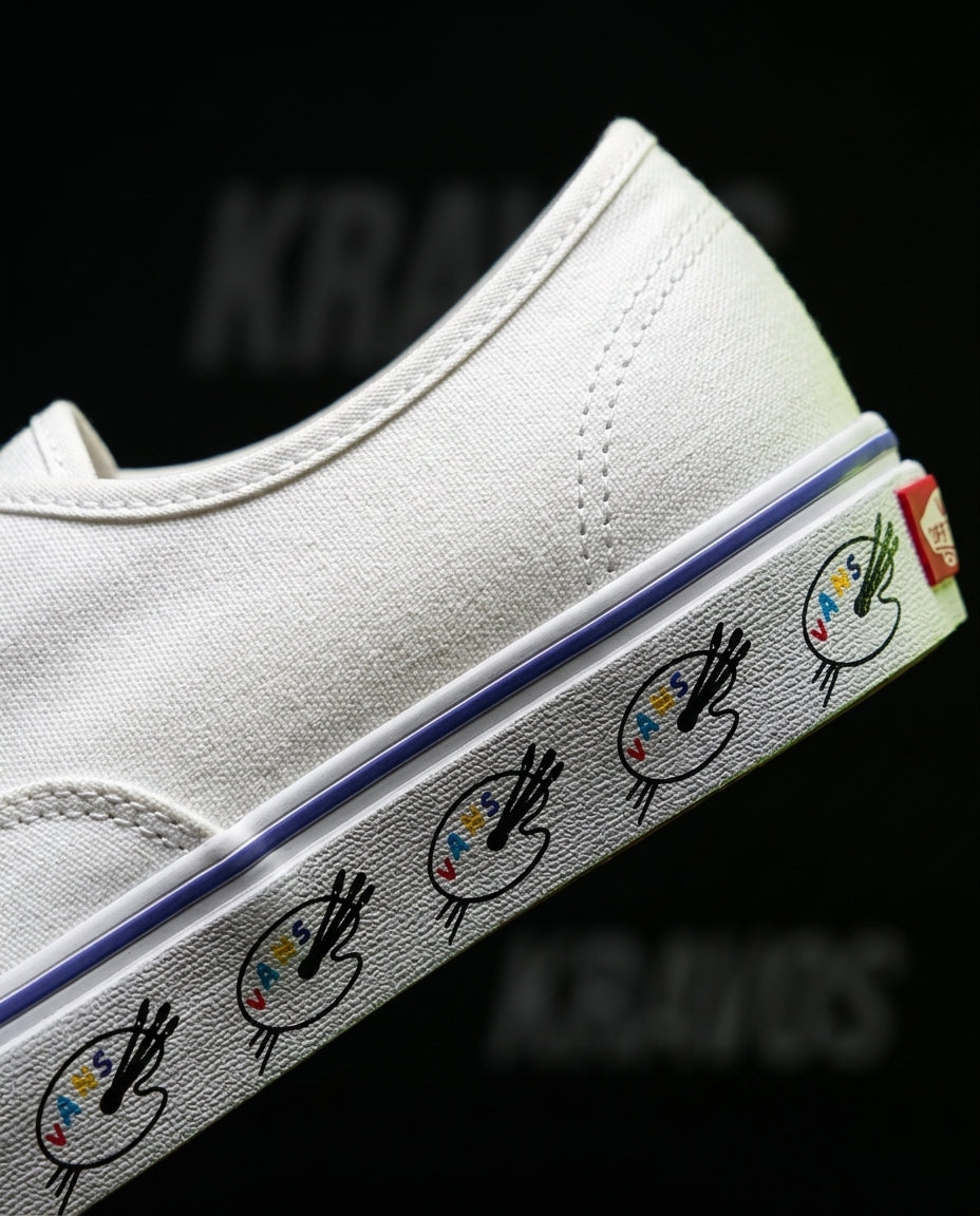 VNS Canvas Vulcanised Skate Low White Blue