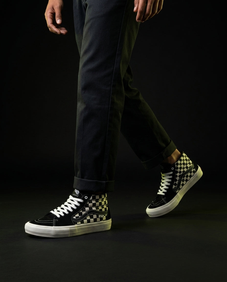VNS Checkerboard Suede Skate Mid