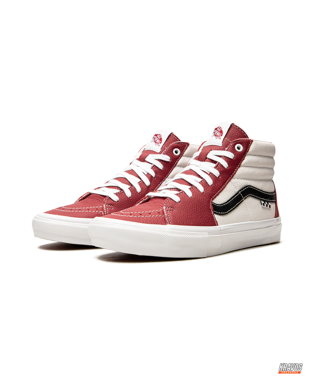 VNS Leather Panelled High-Top Skate Shoe