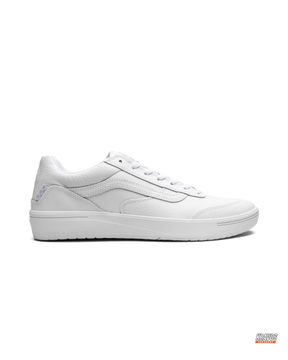 VNS Leather Pebbled Checker-Tab Trainer