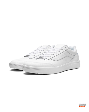 VNS Leather Pebbled Checker-Tab Trainer