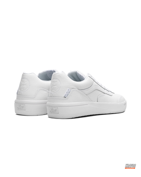VNS Leather Pebbled Checker-Tab Trainer