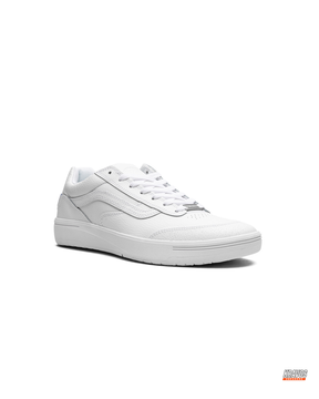 VNS Leather Pebbled Checker-Tab Trainer