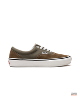VNS Suede Canvas Panelled Skate Low Brown Olive White #brownolivewhite
