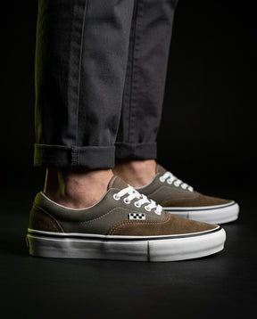 VNS Suede Canvas Panelled Skate Low
