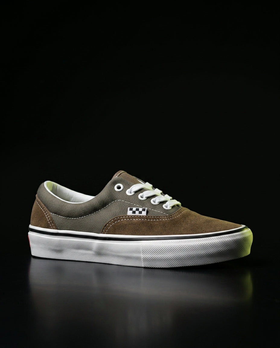 VNS Suede Canvas Panelled Skate Low