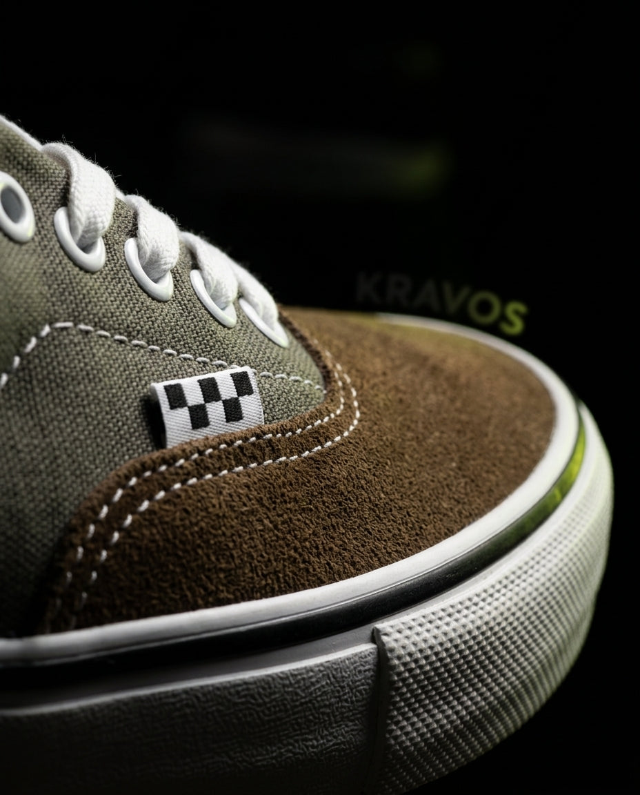 VNS Suede Canvas Panelled Skate Low