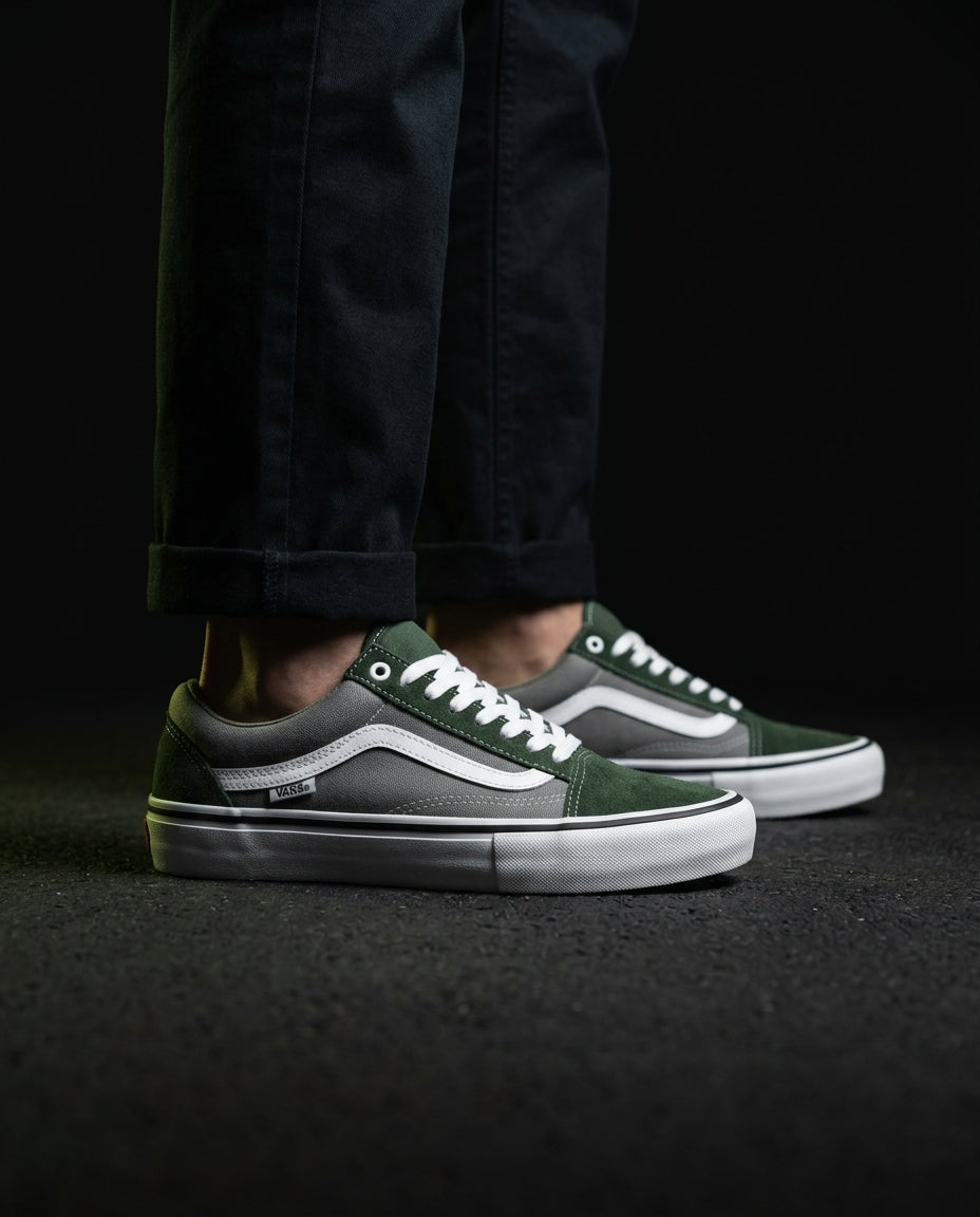 VNS Suede Canvas Vulcanised Skate Trainer