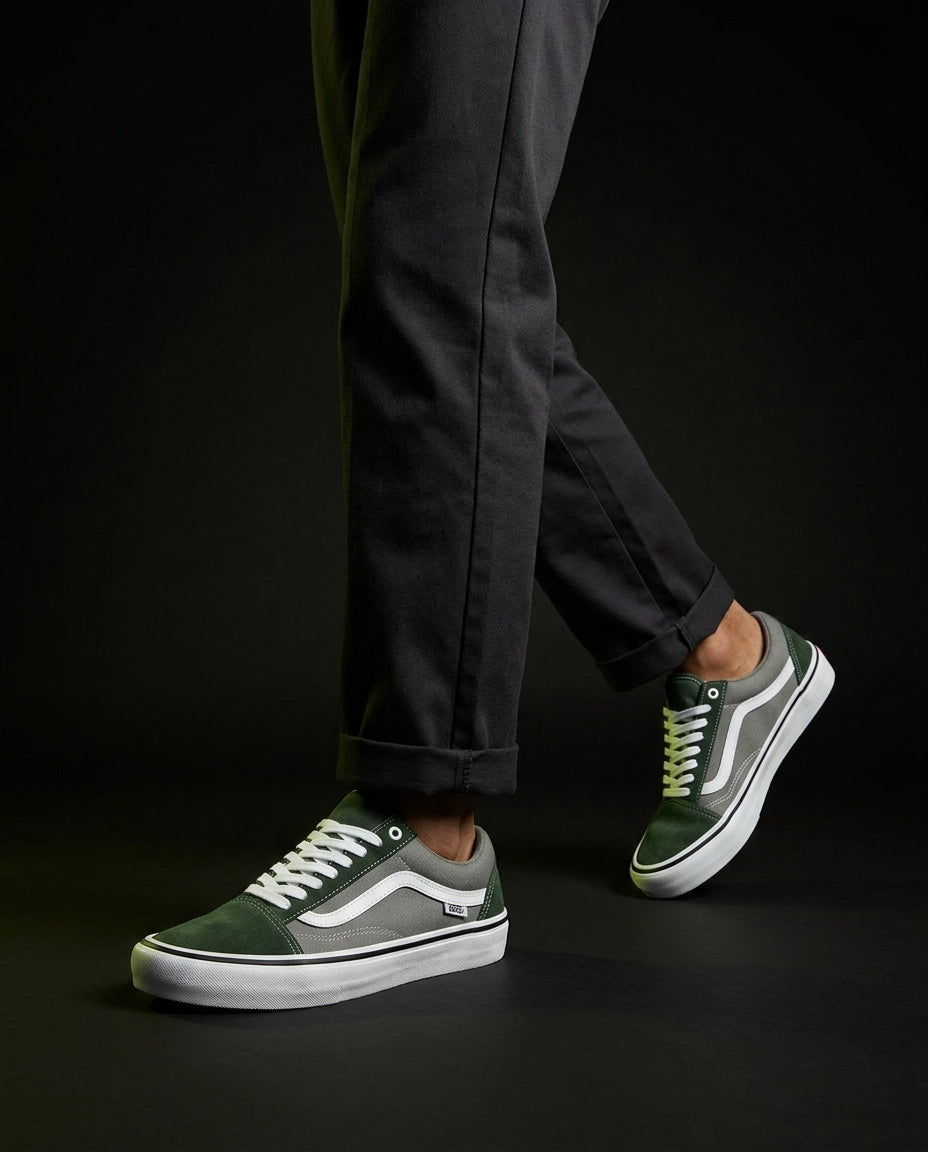 VNS Suede Canvas Vulcanised Skate Trainer