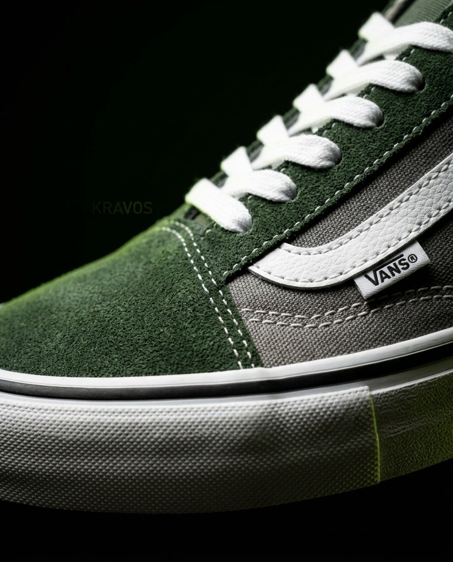 VNS Suede Canvas Vulcanised Skate Trainer