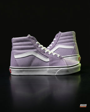 VNS Suede Panelled High-Top Skate Shoe Lavender White