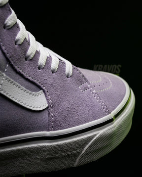 VNS Suede Panelled High-Top Skate Shoe Lavender White
