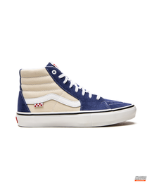 VNS Suede Panelled High-Top Skate Shoe Navy Cream White #navycreamwhite