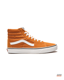 VNS Suede Panelled High-Top Skate Shoe Orange White #orangewhite