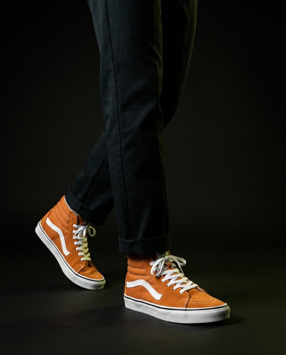 VNS Suede Panelled High-Top Skate Shoe
