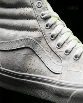 VNS Suede Panelled High-Top Skate Shoe Triple White