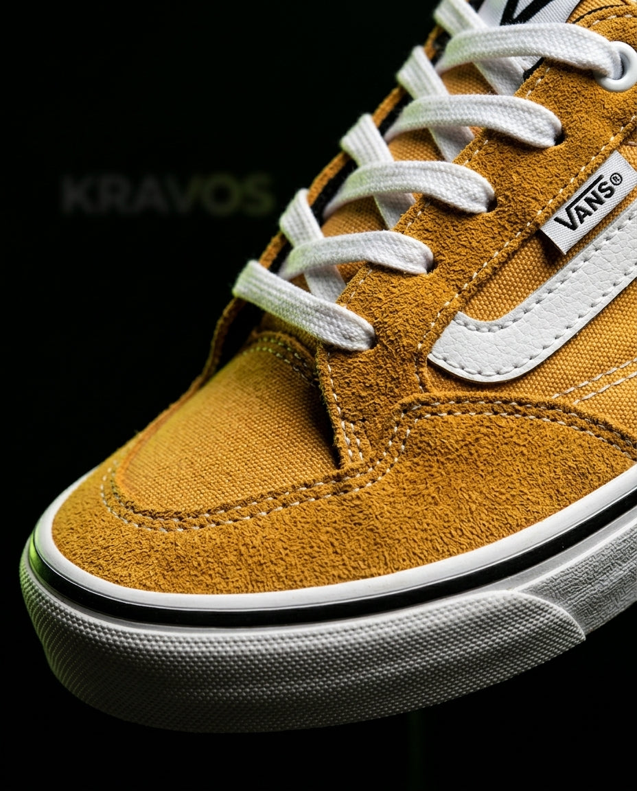 VNS Suede Ribbed-Toe Skate Trainer