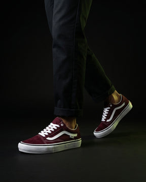 VNS Suede Wavy-Stripe Skate Low