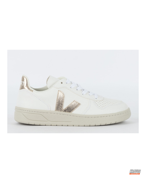 VRT Leather Metallic-Logo Court Trainer