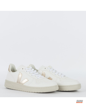 VRT Leather Metallic-Logo Court Trainer
