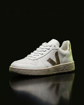 VRT Leather Metallic-Logo Court Trainer