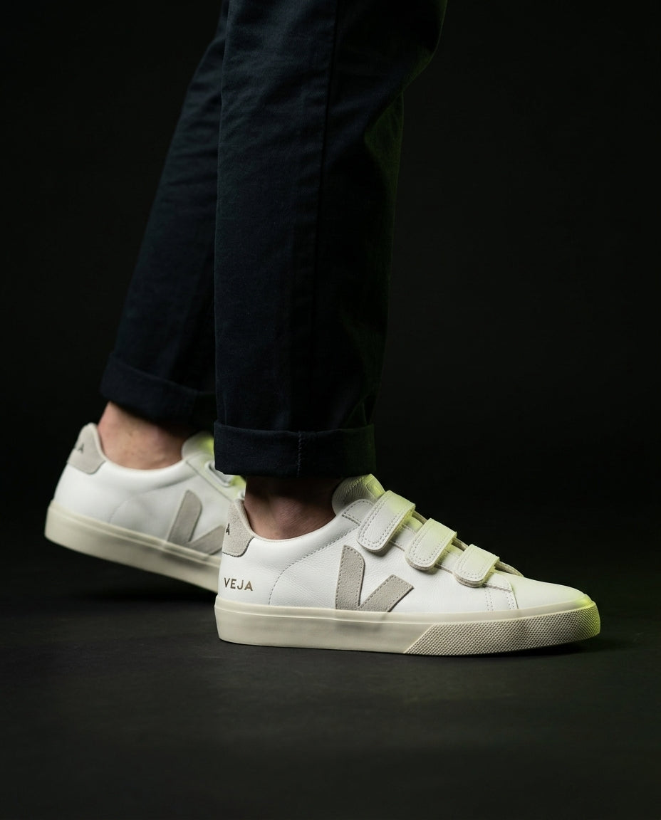 VRT Leather Triple-Strap Court Trainer
