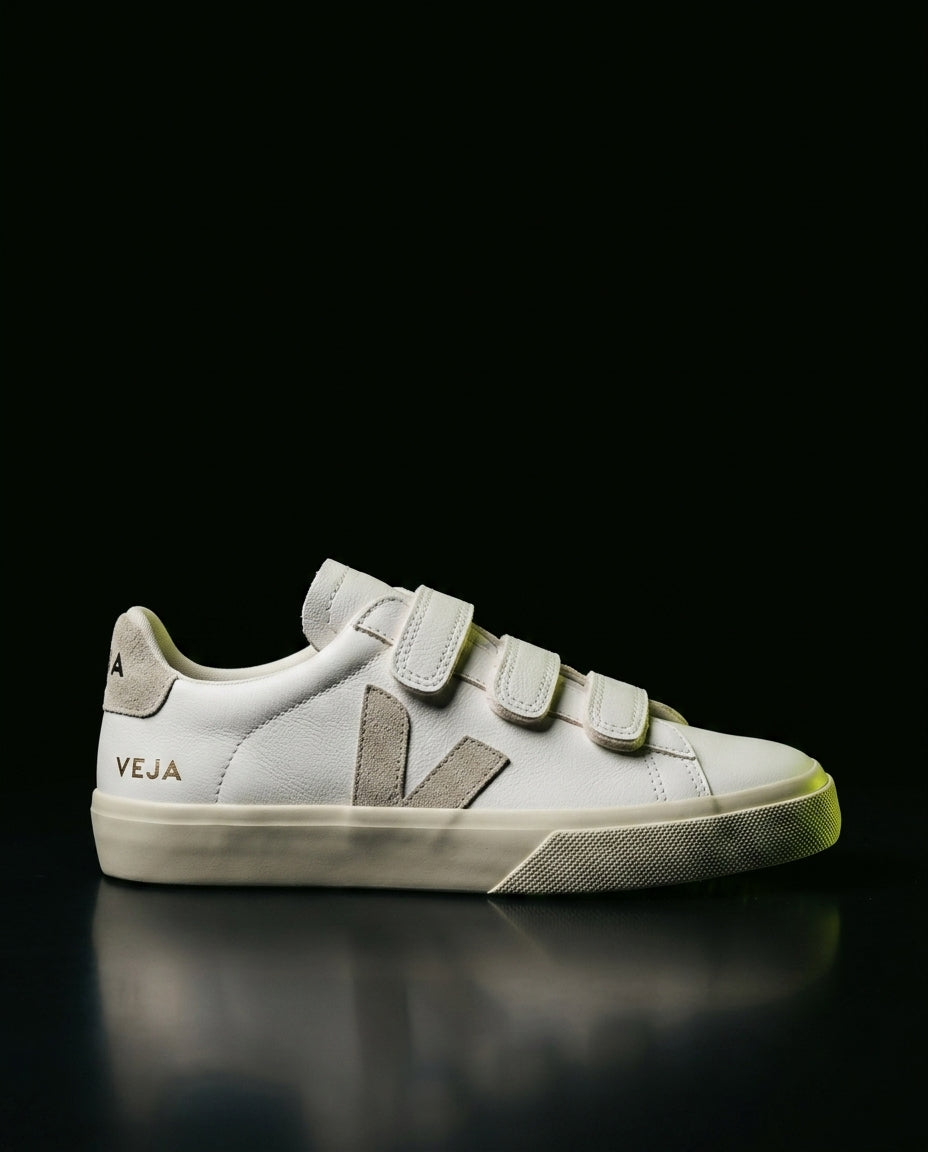 VRT Leather Triple-Strap Court Trainer