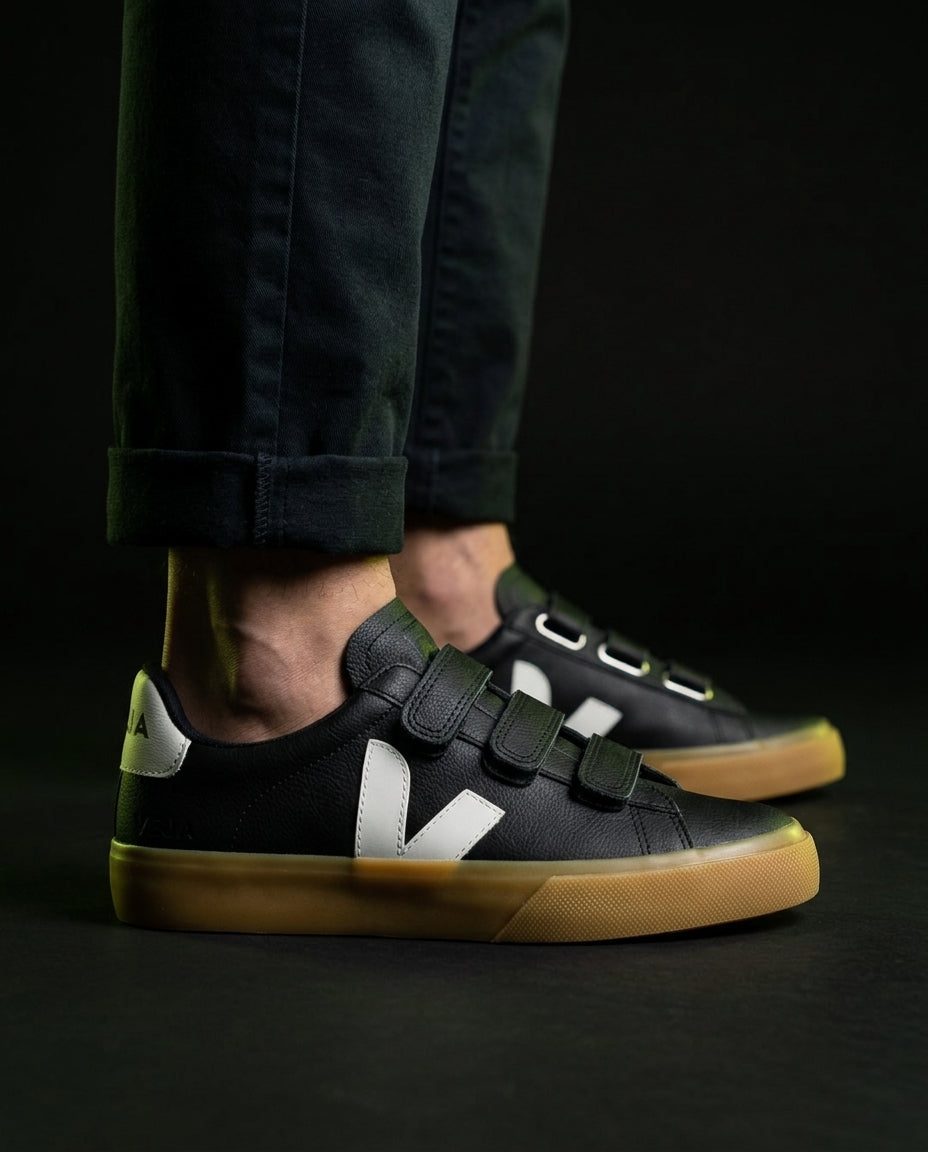 VRT Leather Velcro-Strap Court Trainer